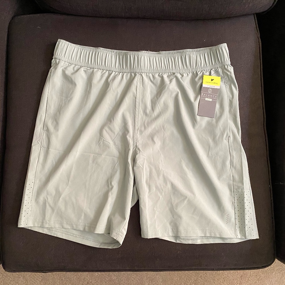 Balance Collection Men's Large Silver Blue Shorts